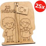 Kidose 23 Nisan Kutlama Serisi Hareketli Bayrak Boyama Seti - Çok Renkli