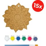 Kidose Ahşap Toplu Mandala Etkinlik Seti - Mandala Set - Ahşap Boyama Etkinlik - Çok Renkli