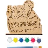 Kidose Atatürk ve Çocuklar 23 Nisan Boyama Seti - Çok Renkli
