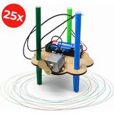 Kidose Basit Elektrik Devre Ressam Robot Yapım Seti | Çocuklar Için Demonte Kit - Çok Renkli