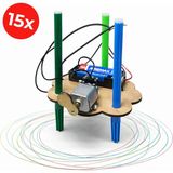 Kidose Basit Elektrik Ressam Robot Dıy Kiti | Çocuklar Için Eğitici ve Eğlenceli Set - Çok Renkli
