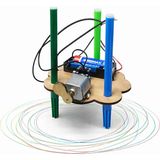 Kidose Çocuklar Için Basit Elektronik Ressam Robot Yapım Kiti | Eğitici ve Eğlenceli Etkinlik - Çok Renkli