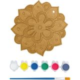 Kidose Mandala Çiçek Tasarım Kiti - Ahşap Boyama Etkinlik - Mandala Tasarım - Çok Renkli