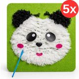 Kidose Panda Desenli Punch Nakış Seti | Okul Öncesi Toplu Etkinlik El Işi Kiti - Çok Renkli