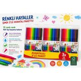 Kids 12 Renk Keçeli Kalem Seti –3 Lü Avantajlı Set Çocuklar Için Boyama ve Çizim Kalemi, Su Bazlı Kolay Silinebilir - 12 KEÇELİ BOYA KALEMİ