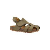 Kids A More Arezzo Haki Deri Unisex Çocuk Sandalet