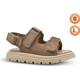 kids A more Çift Cırtlı Deri Unisex Çocuk Sandalet Kum Rengi Archie