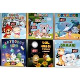 Kids Babies 3 Boyutlu Hareketli Kitaplar 6'lı Set Hareketli Kolektif Yazarlı 3 - 5 Yaş Eğitici Pop-Up Kitaplar