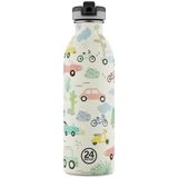 Kids Bottle Adventure Friend Pipetli Paslanmaz Çelik Çocuk Su Matarası 500 ml - Renkli