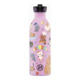 Kids Bottle Meow Friends Paslanmaz Çelik Çocuk Su Matarası 500 Ml Renkli