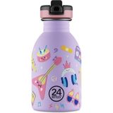 Kids Bottle Music Friends Pipetli Paslanmaz Çelik Çocuk Su Matarası 250 ml - Renkli - 1