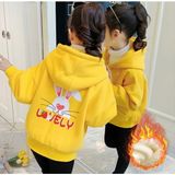 Kids Face Özel Tasarım Kapüşonlu Tam Fermuarlı Lovely Sırt Baskılı Tam Kışlık Oversize Kız Çocuk Sweatshırt - 1 Yaş