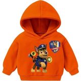 Kids Face Paw Patrol Baskılı Kapüşonlu Pamuk Erkek Bebek Çocuk Sweatshirt - Turuncu - 15 Yaş