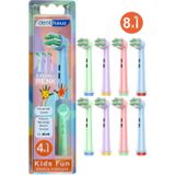 Kids Fun - Çocuklara Özel Extra yumuşak Oral B Şarjlı Diş Fırçası Yedek Başlığı - 8'li Yedek Başlık