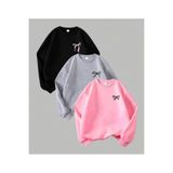 Kids KIŞLIK Kız çocuk bisiklet yaka sweatshirt 3lü