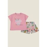 Kids Little Store Minnie Kız Çocuk Şortlu Takım (3-6 Yaş ) - Gül Kurusu