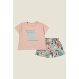 Kids Little Store Minnie Kız Çocuk Şortlu Takım (3-6 Yaş ) - Pudra