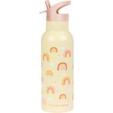 Kids Living Etc. Little Lovely Rainbows Açık Sarı Çelik Pipetli Çocuk Termos Suluk 500 ml - Standart
