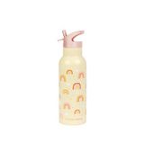 Kids Living Etc. Little Lovely Rainbows Açık Sarı Çelik Pipetli Çocuk Termos Suluk 500 Ml