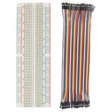Kids Maker 2'li Set: 830 Pin Breadboard 40 Pin Erkek-Erkek Jumper Kablo