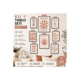 kids town 8'li Modern Matisse Çerçeve Görünümlü MDF Tablo Seti 3 mm UV Baskılı Dekoratif Duvar Tablosu Salon Yatak Odası Ofis matts8