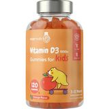 Kids Vitamin D3 1000 Iu For Bone, Teeth, Muscle & Immune Support | Low Sugar Vitamin D For Kids Gummies | 120 Ct, 4-Month Supply | Orange Flavor - Portakal