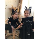 Kidsabu Khaleesı Tüllü Siyah Elbise Kız Çocuk - 2 Yaş