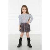 Kidsabu Kız Çocuk Minnie Mouse Elbise - 3 - 4 Yaş - Gri - Kahverengi