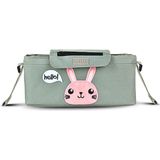 Kids&More Gri Suya Dayanıklı Omuz Askılı Puset Bakım Çantası – Ayarlanabilir Bölmeli, Fermuarlı Cepli, 30x15x9 cm