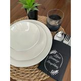 Kidspartim 12'li 40x40 cm Gümüş Yaldızlı Siyah Çerçeveli Kına Gecemize Hoşgeldiniz Cepli Peçete