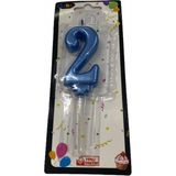 Kidspartim 2 Yaş Açık Mavi Rakam Mum