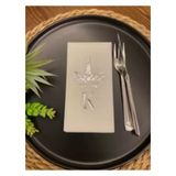 Kidspartim 6x12 cm Gümüş Yaldızlı Beyaz İftar Sonrası Çay Keyfi Peçete