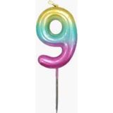 kidspartim 9 Yaş Rengarenk Rakam Mum