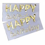 Kidspartim Gold Yaldızlı Happy Birtday Garson Katlama Peçete