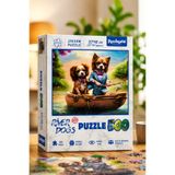 kidssan games Puzzleland River Dogs 500 Parça Puzzle – Sevimli Köpekler Temalı Yetişkin Puzzle 33x48 cm- Yapboz