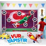 Kidstoria Fıfa 2026 Türkiye Vur Yapıştır Futbol Oyunu | Kalecili Cırtcırtlı Skor Panosu Eğlenceli Hedef Oyunu - Kırmızı - Beyaz