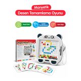 kidva Manyetik Kodlama Tableti 80 Boncuk Kırılmaz Ekran Magna Panda 16 Desen Kartı Eğitici Oyuncak 3 Yaş
