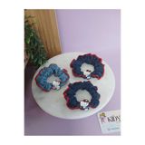 Kidyco.Store Hello Kitty Figürlü Scrunchie Lastik Toka – Denim Kumaş Şık Saç Aksesuarı (1 Adet )