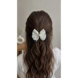 Kidyco.Store 🎀 Siyah Beyaz Fiyonk Detaylı Saç Tokası – Zarif ve Şık Tasarım 🎀