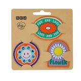 Kietla Cırt Cırtlı Patch Seti Flowers Çiçek Temalı Çocuk Kietla Çanta ve Şapkalar için Aksesuarı Kişiselleştirilebilir Dekoratif Patch Seti
