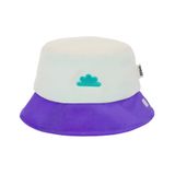Kietla Iconik Cloud, UPF 50+ UV Korumalı, Green Cloud Desenli, Hafif ve Nefes Alabilen Yazlık, Bulut Desenli Mor Beyaz Renkli Çocuk Bucket Şapka