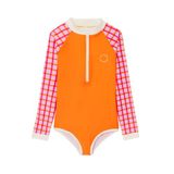 Kietla UV Korumalı Kız Çocuk Mayosu Tartan Red