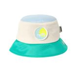 Kietla Vibe UV ve UVB Korumalı Cırtcırtlı Değişebilir Logo Bucket Şapka Green Çocuk Güneş Şapkası UPF 50+ Geniş Kenarlı Hafif Nefes Alabilen Yaz Şapkası (4-7 Yaş)
