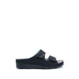 Kifidis SIB160147 Kifidis-Natura Kadın Çift Bantlı Anatomik Deri Terlik 36-41 Siyah/Black