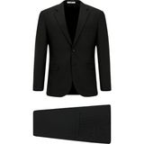 Kiğılı 4 Drop Relaxed Fit Rahat Kesim Çizgili Takım Elbise - 52 - Siyah - Relax Fit