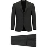 Kiğılı 4 Drop Relaxed Fit Rahat Kesim Desenli Takım Elbise - Orta Antrasit - Regular Fit - 56
