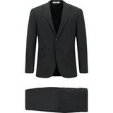 Kiğılı 4 Drop Relaxed Fit Rahat Kesim Desenli Takım Elbise - Siyah - Relax Fit - 50