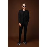 Kiğılı 4 Drop Relaxed Fit Rahat Kesim Mevsimlik Takım Elbise - Siyah - Slim Fit Kalıp - 56