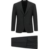 Kiğılı 4 Drop Relaxed Fit Rahat Kesim Yünlü Takım Elbise - Koyu Füme - Relax Fit - 50