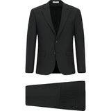 Kiğılı 4 Drop Relaxed Fit Rahat Kesim Yünlü Takım Elbise - Siyah - Slim Fit Kalıp - 50